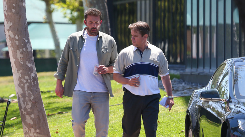 Ben Affleck and Matt Damon walking together