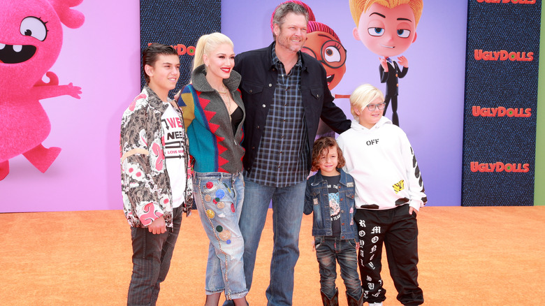 Gwen Stefani, Blake Shelton, and kids