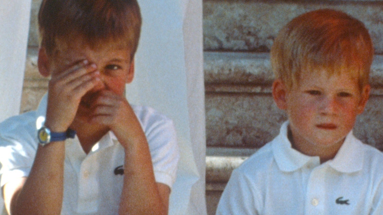 William and Harry as children