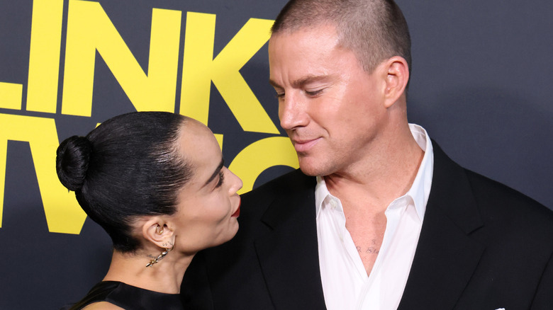 Zoë Kravitz and Channing Tatum looking at each other lovingly