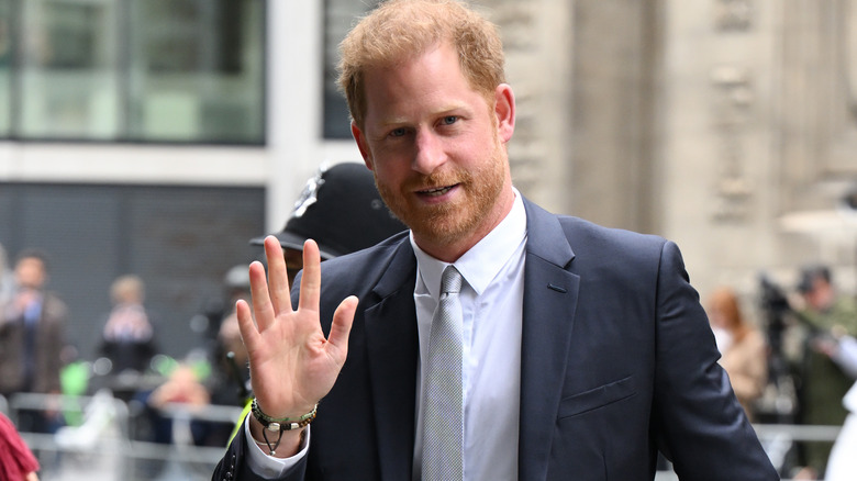 Prince Harry waves