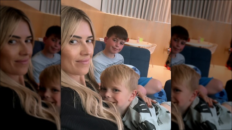 Christina Haack selfie with two sons