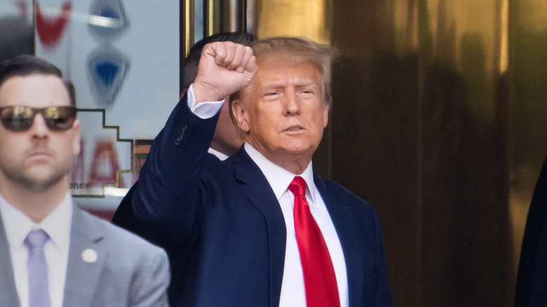 Donald Trump raising his fist 