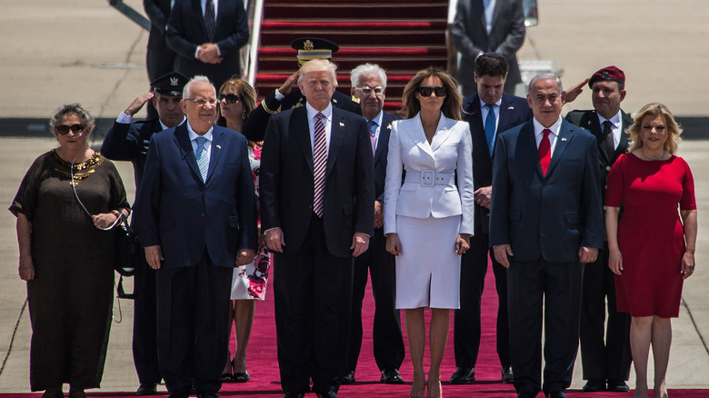 Donald and Melania Trump arrive in Israel