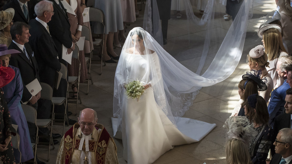 Meghan Markle walking down the aisle