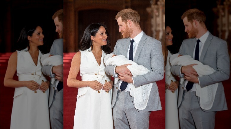 Prince Harry and Meghan Markle with Archie