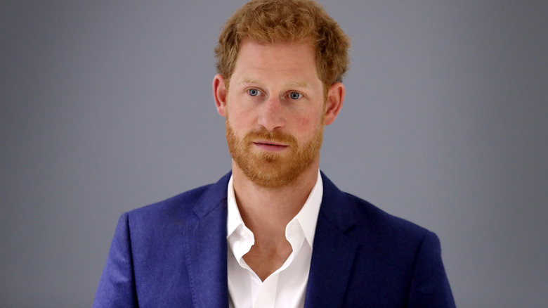 Prince Harry looking at the camera