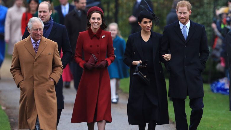 Charles, William, Catherine, Meghan, and Harry