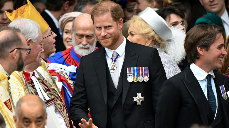 Prince Harry at King Charles III's coronation