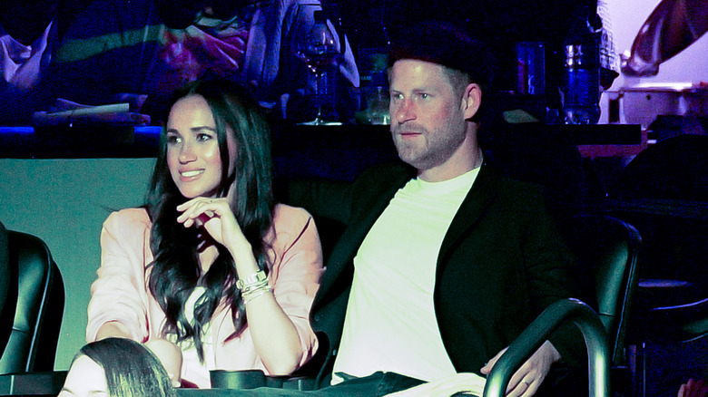 Meghan Markle and Prince Harry at an NBA game