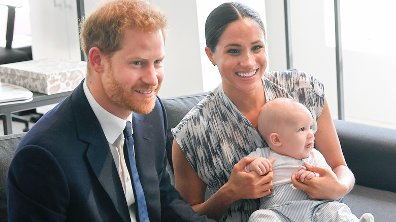 Prince Harry and Meghan Markle with Prince Archie