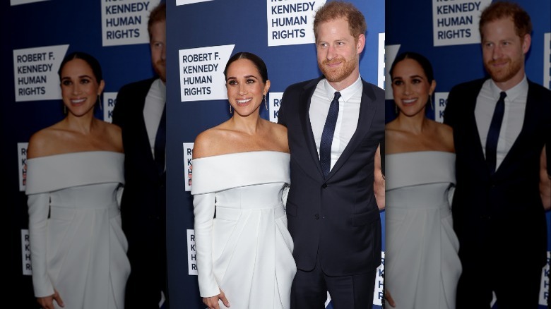 Prince Harry and Meghan Markle attending an event