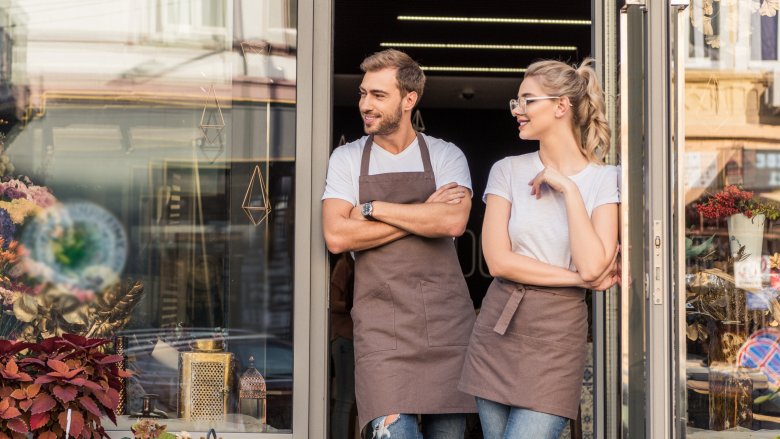 man looking away from woman