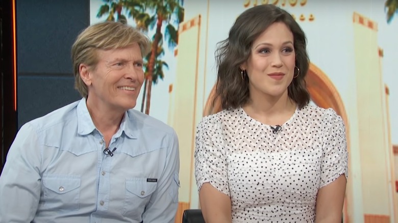 Jack Wagner and Erin Krakow smiiing