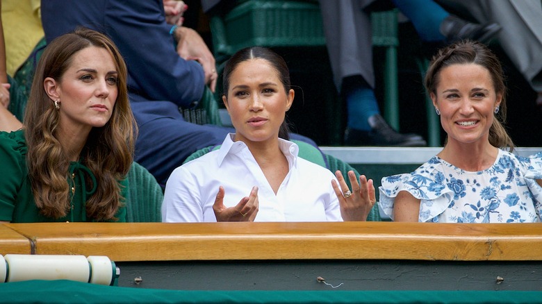 Kate, Meghan, and Pippa sitting together