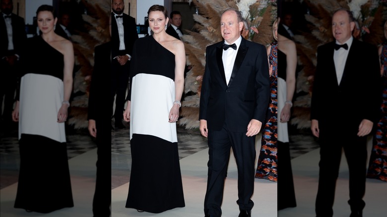 Prince Albert and Princess Charlene at event