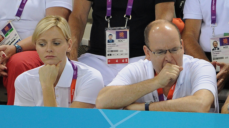 Princess Charlene and Prince Albert at the Olympics