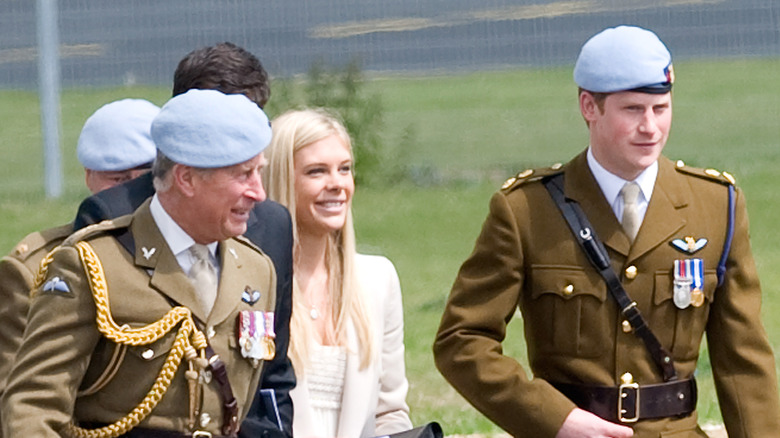 King Charles, Chelsy Davy, Prince Harry at pilot course graduation, 2010