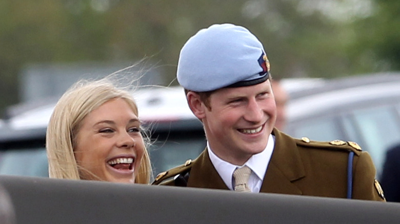 Prince Harry laughing with Chelsy Davy