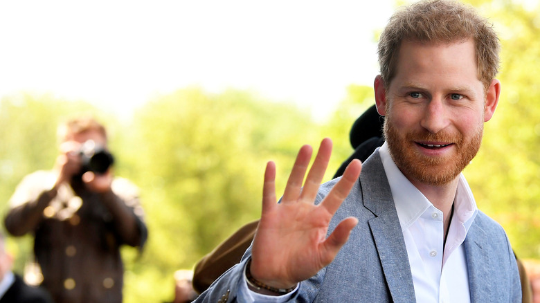 Prince Harry waving