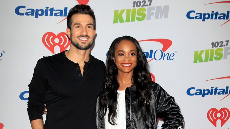 Rachel Lindsay and Bryan Abasolo at a red carpet event