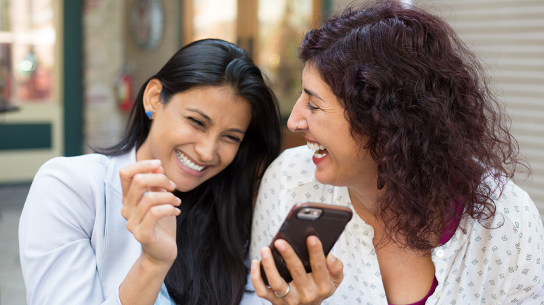 Friends laughing