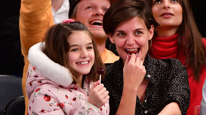 Suri and Katie Holmes