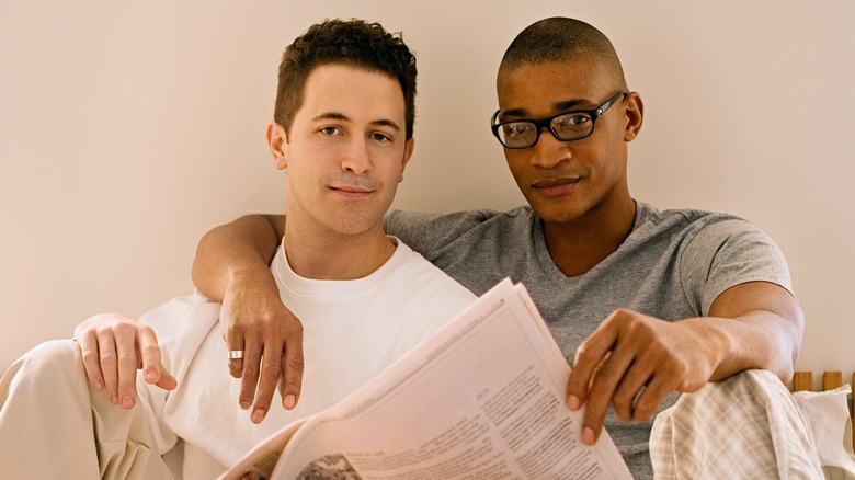 Couple with paperwork