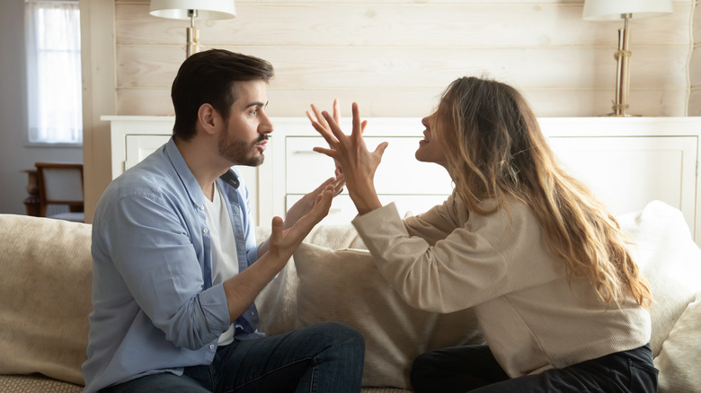 Couple arguing