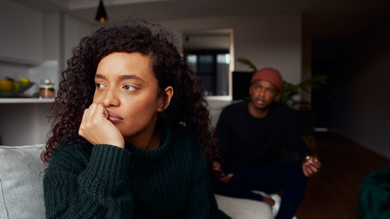 Girl ignoring boyfriend