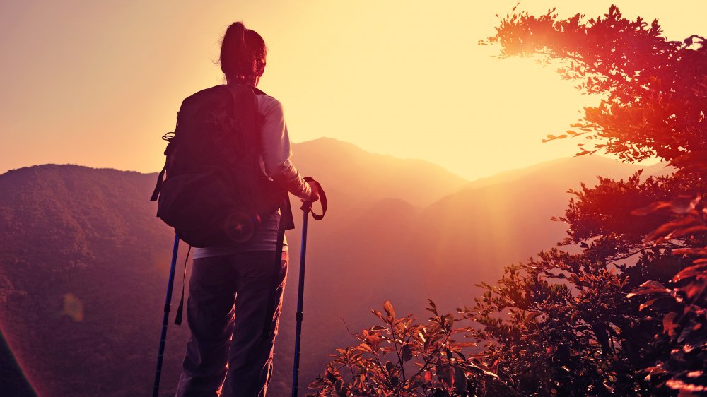 woman on a mountaintop