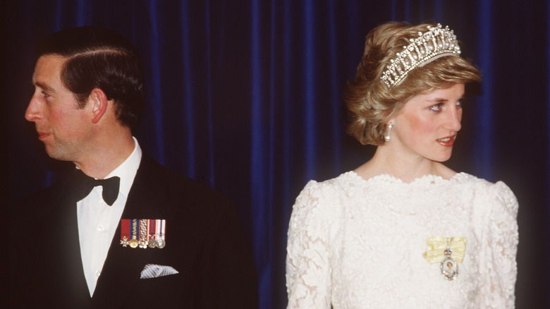 Charles and Diana facing apart