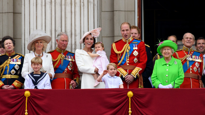 Royal family on balcony