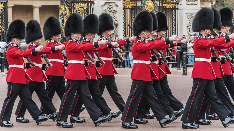 The king's guard marching