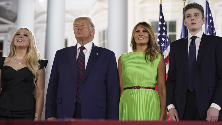 Tiffany Trump with Donald, Melania, and Barron