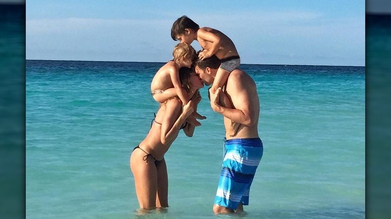 Gisele Bündchen and Tom Brady in ocean