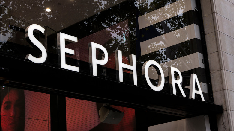 Sephora logo on storefront