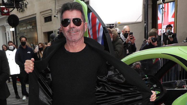 Simon Cowell leaving car Britain's Got Talent January 2022