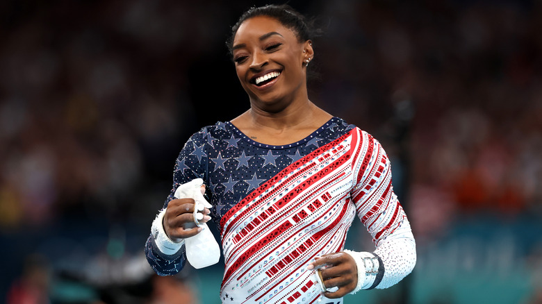 Simone Biles laughing