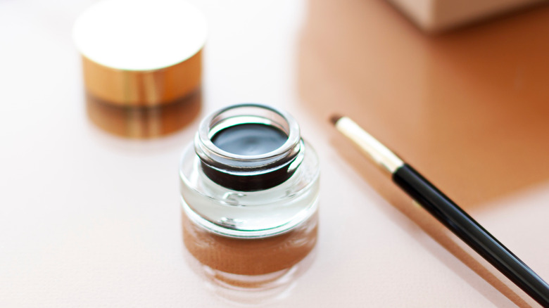 Gel eyeliner in bottle with brush