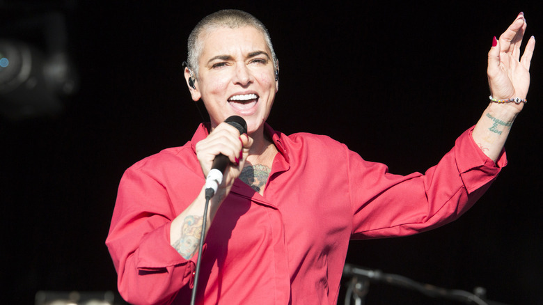 Sinéad O'Connor performing in 2014