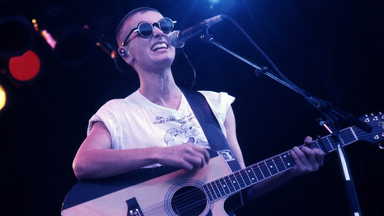 Sinéad O'Connor performing in 1991