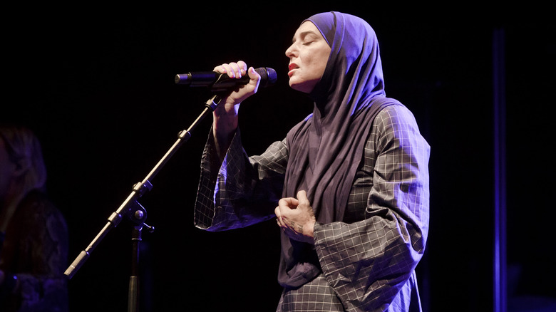 Sinead O'Connor performing 