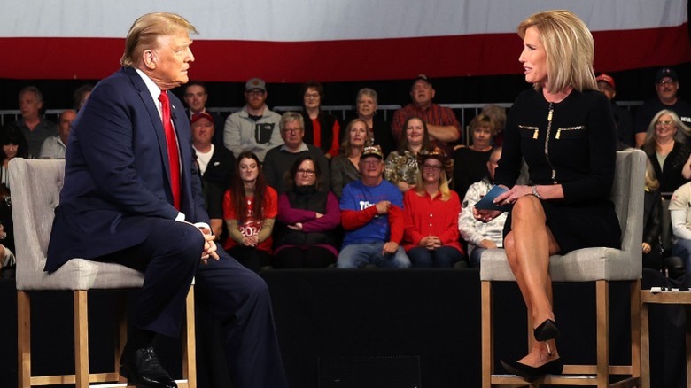 Laura Ingraham interviewing Donald Trump