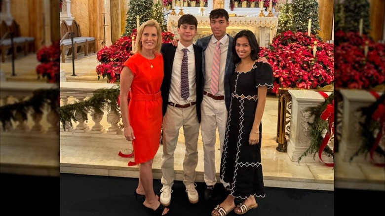 Laura Ingraham at church with her children