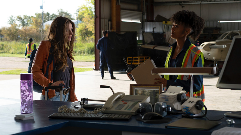 Natasha Calis and Mercedes Morris talking in SkyMed