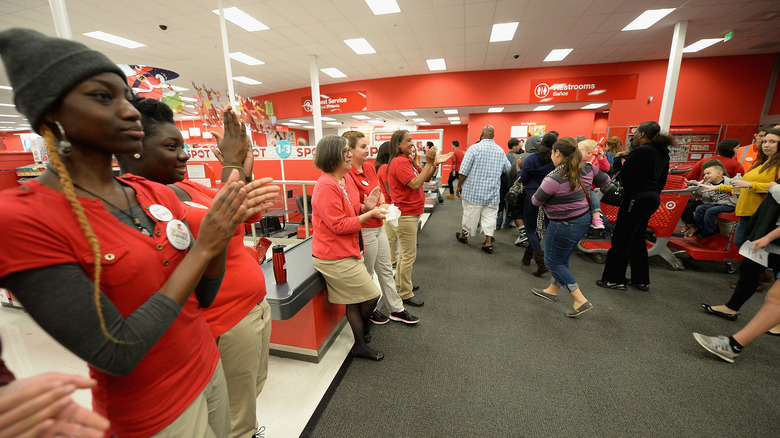Target employees and shoppers