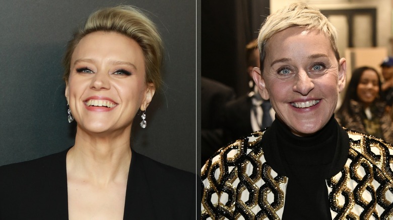 Kate McKinnon and Ellen DeGeneres smiling