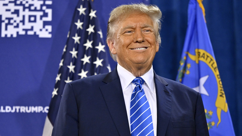 Donald Trump smiling at event