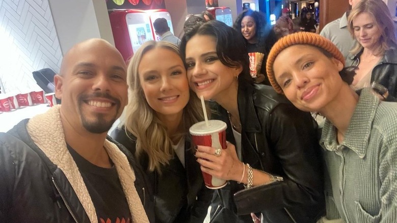 Bryton James, Melissa Ordway, Sasha Calle, and Brytni Sarpy smiling